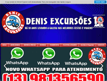 Tablet Screenshot of denisexcursoes.com.br